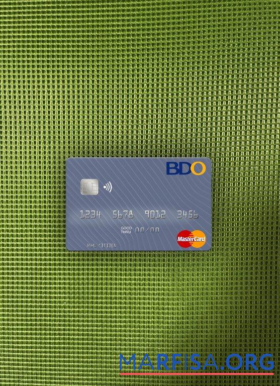 Printable Philippines Banco de Oro mastercard photolook front example